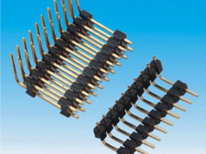 2.54mm 90度双排双塑排针